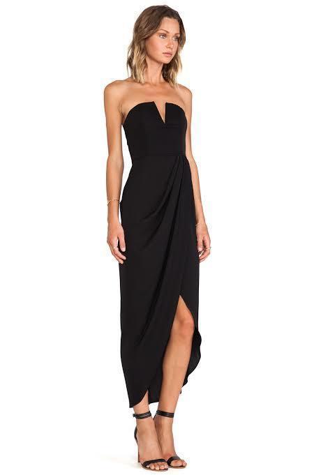Shona Joy V Bustier Dress Black photo 2