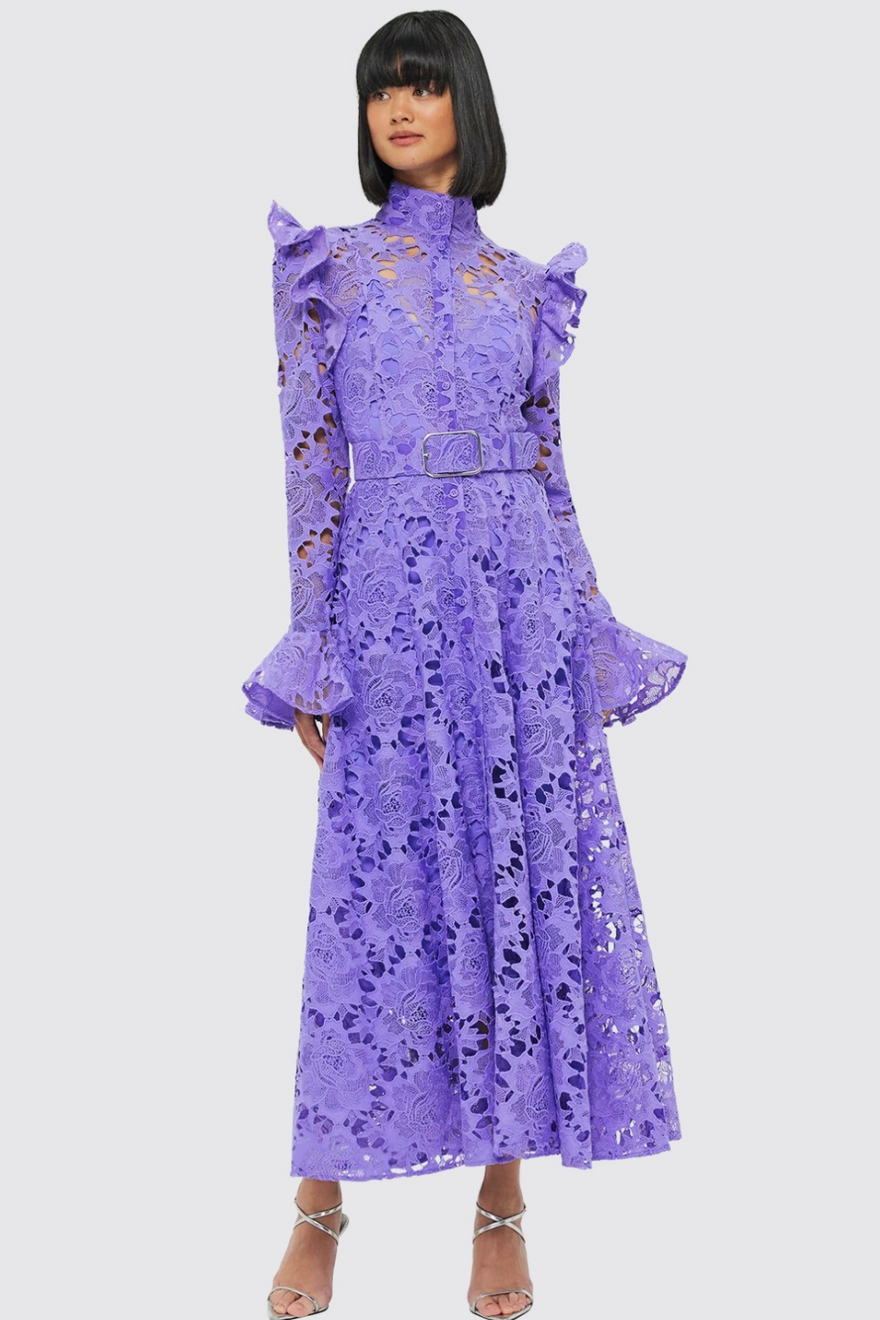 Leo Lin Aliyah Butterfly Sleeve Midi Dress photo 3