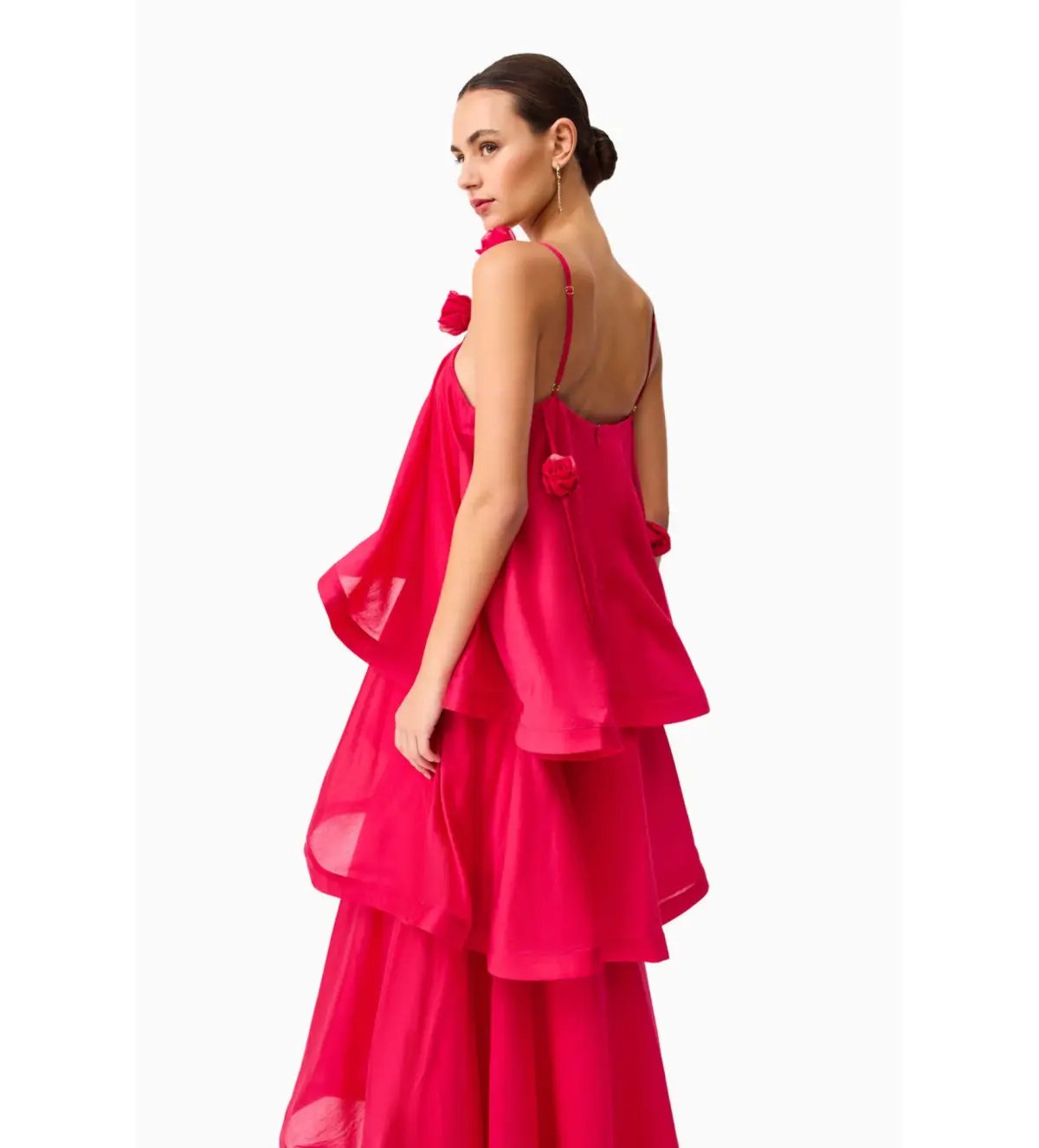 Elliatt Thalia Tiered Gown in Pink Size S/AU 8 photo 2