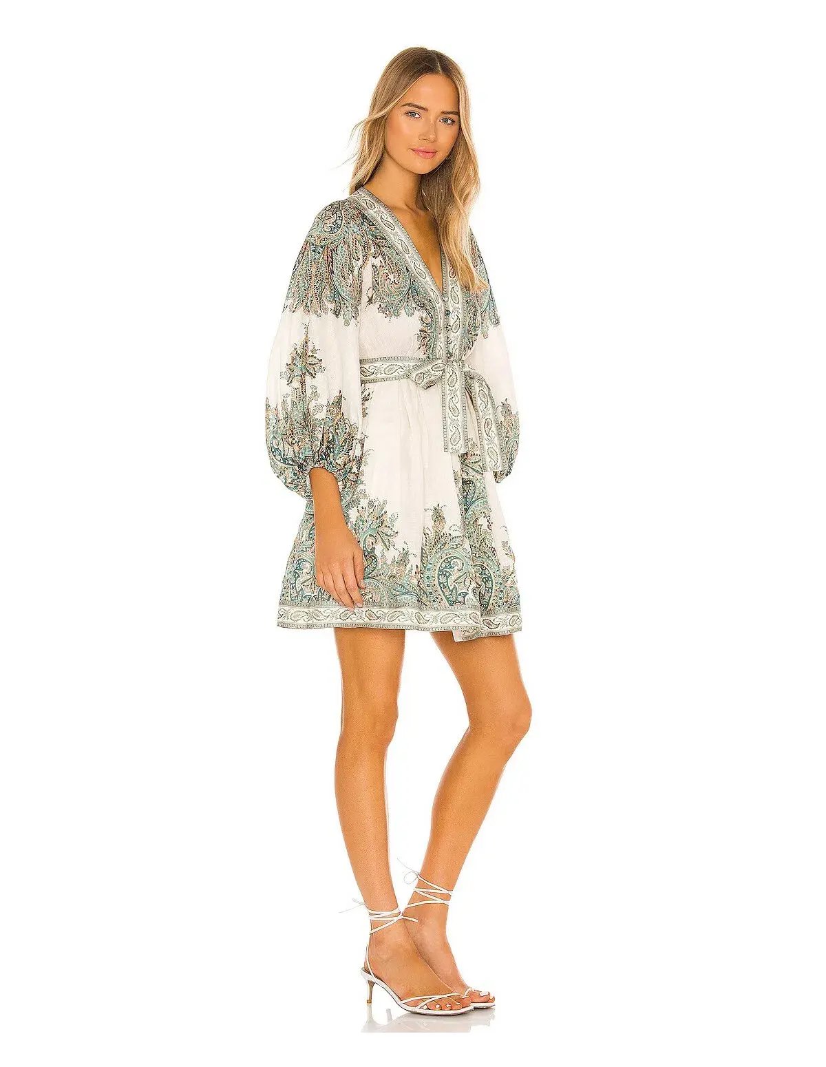 Zimmermann Brighton Paisley Mini Dress Print Size 10 photo 2
