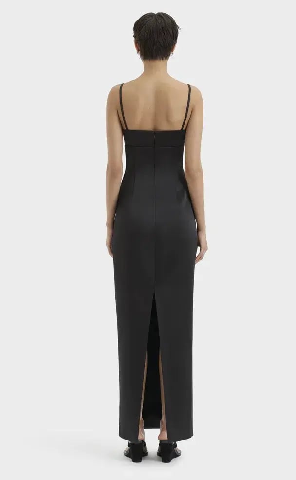 Sir The Label Poppy Column Gown Black Size 0 / Aus 6 photo 2