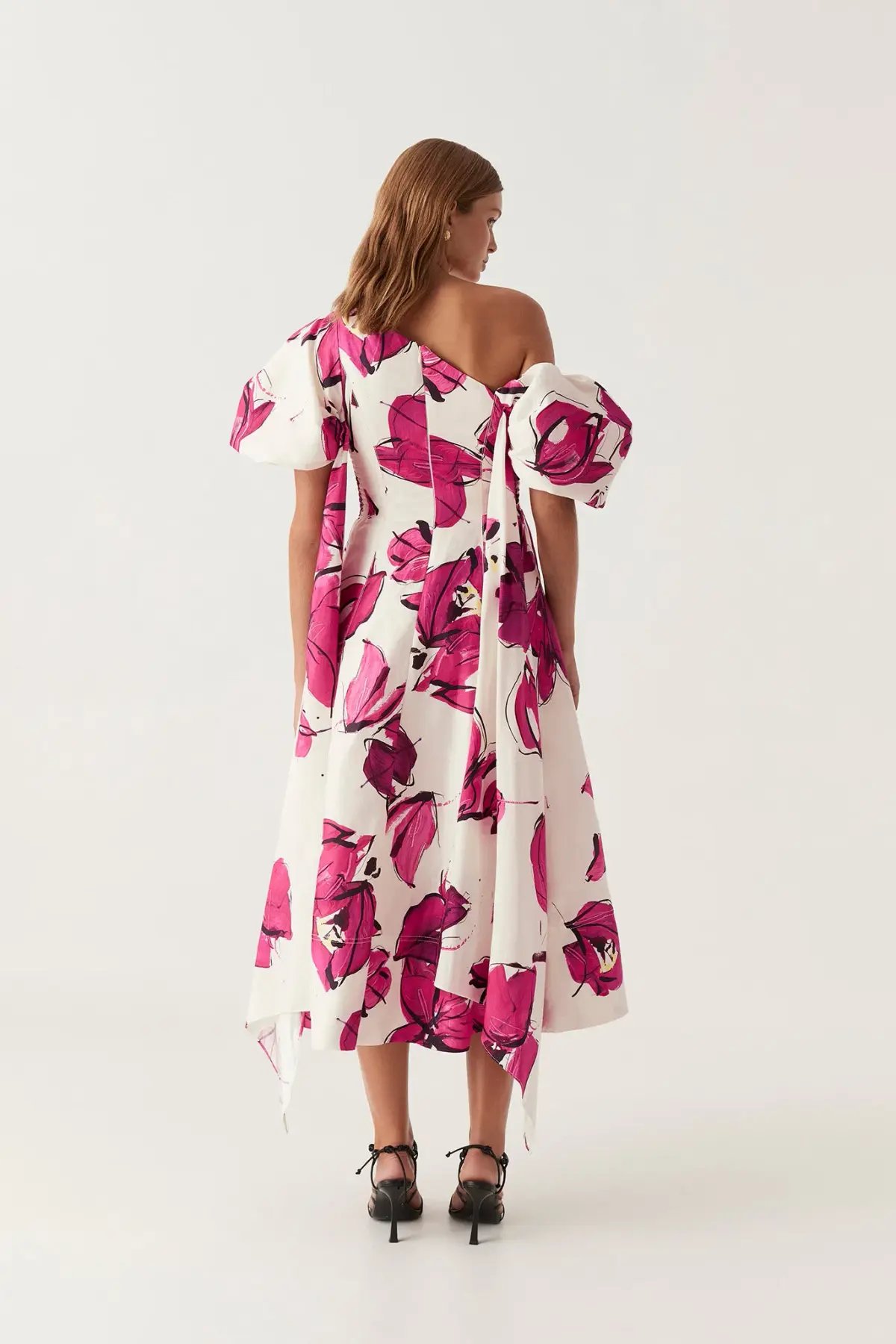 Aje Arista Tulip Midi Dress Floral Size 8 photo 3