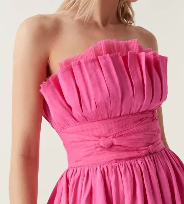 Aje Whisper Layered Mini Dress in Pink Size 6 photo 4