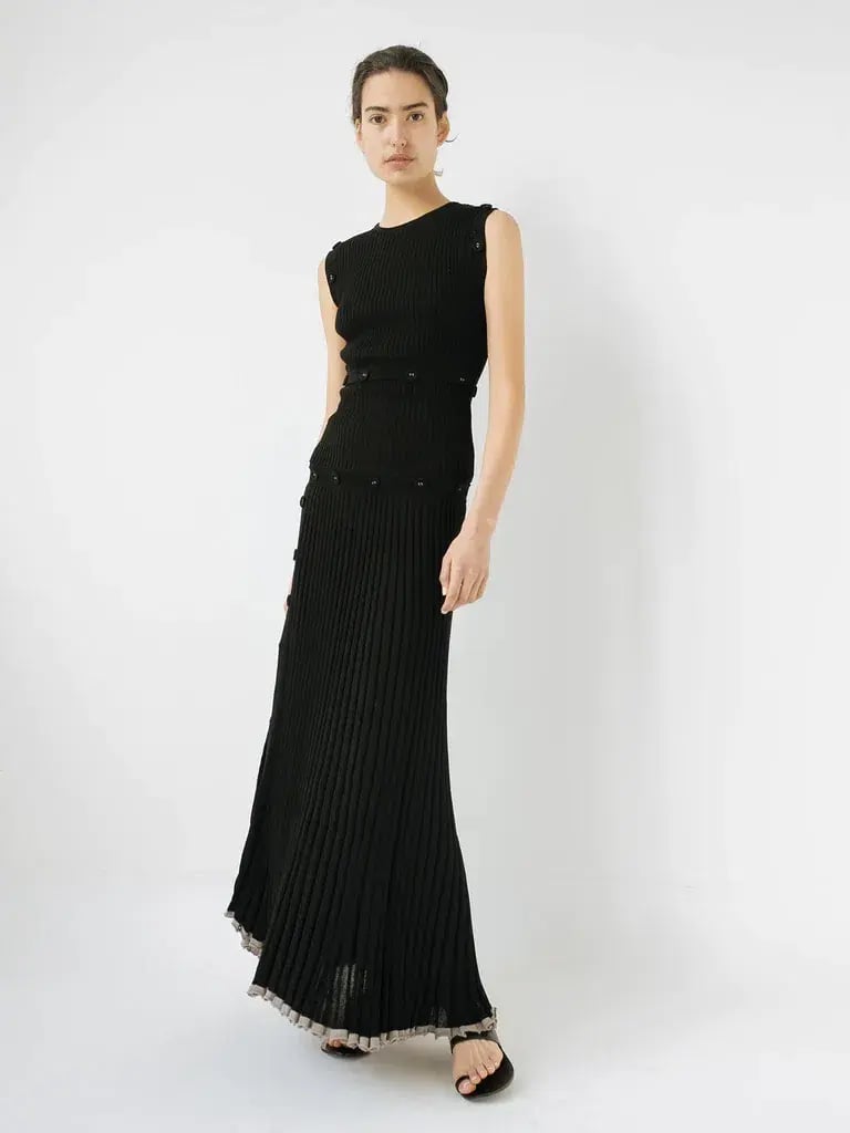 Christopher Esber Deconstructed Long Sleeve Dress Black Size 8 photo 6