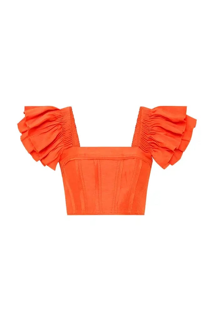 Aje Imagination Frill Sleeve Top Orange Size M / AU 10 photo 2