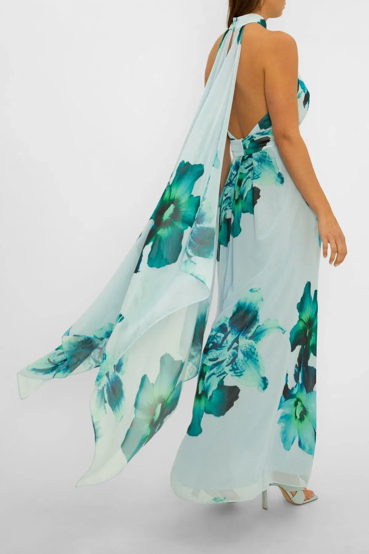 Carla Zampatti Blue Mid Summer Night Dream Gown Print Size 6 photo 3