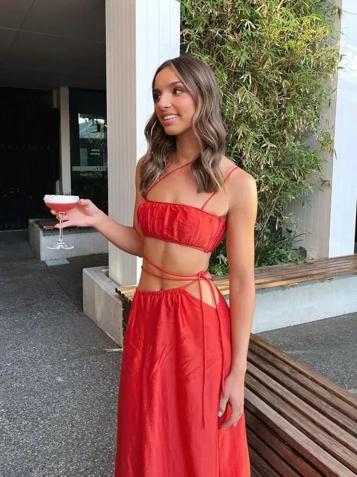 SIR The Label Lucelia Set Red Size 3 /Au 12 photo 3