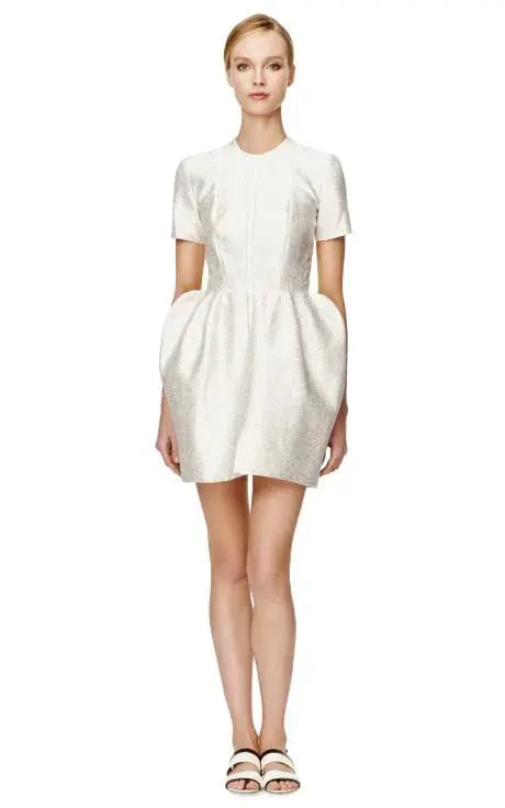 Ellery Swish Mini Dress Silver Size 12 photo 2