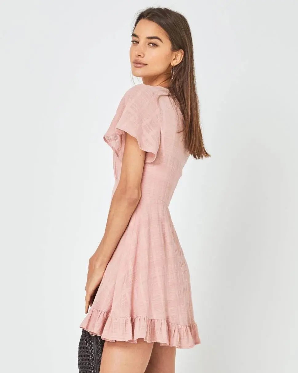 Auguste The Label Pia Mini Dress Pink Size 6 photo 3