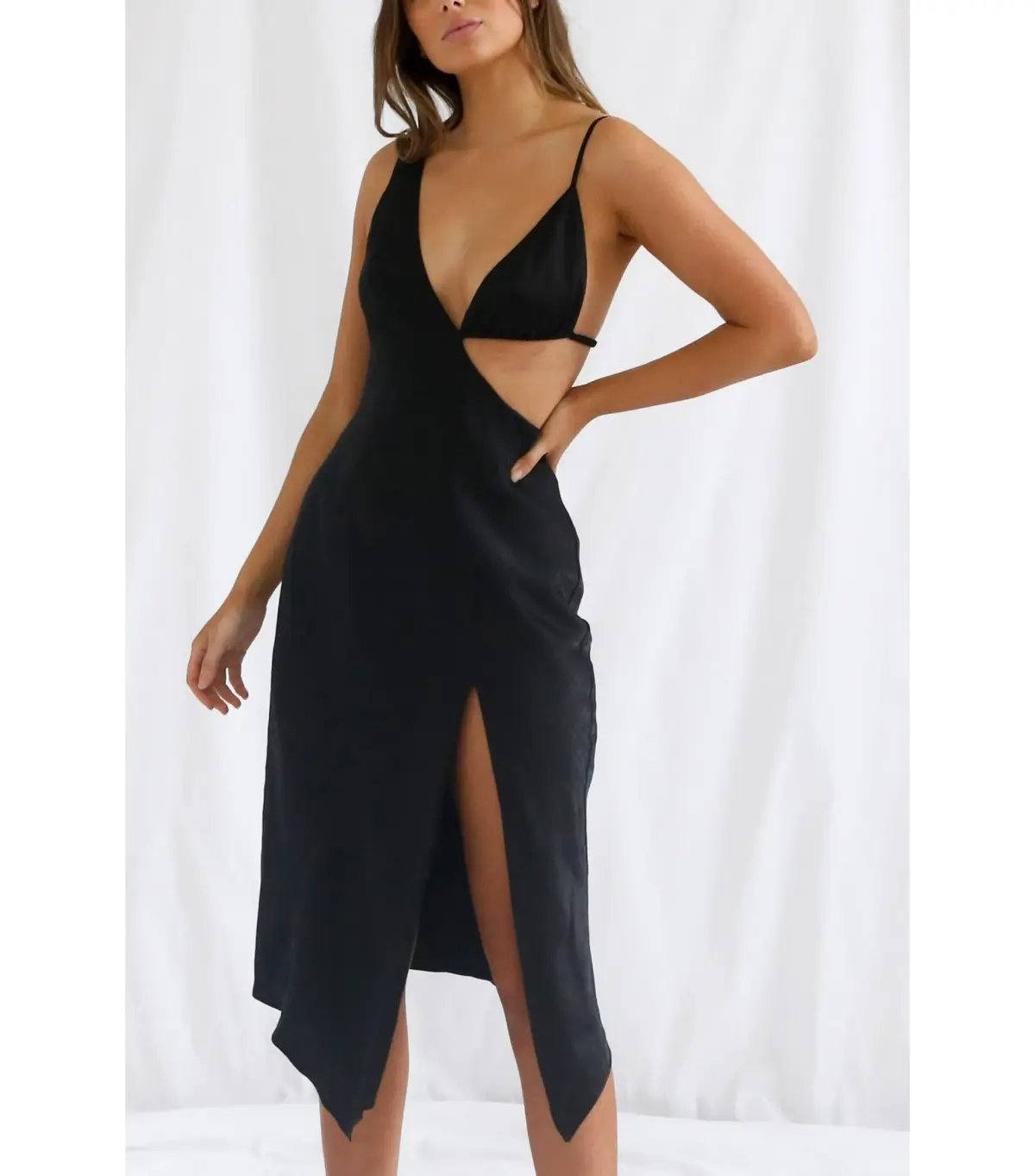 San Sloane Orisis Dress in Black Size AU 8 photo 3