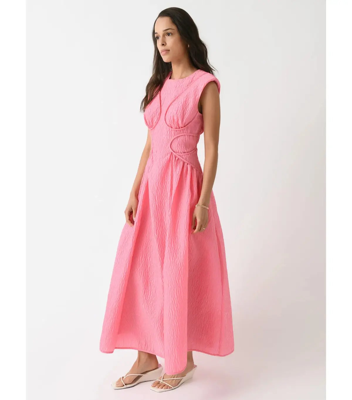 Rachel Gilbert Celia Midi Dress in Orchid Size AU 12 photo 2