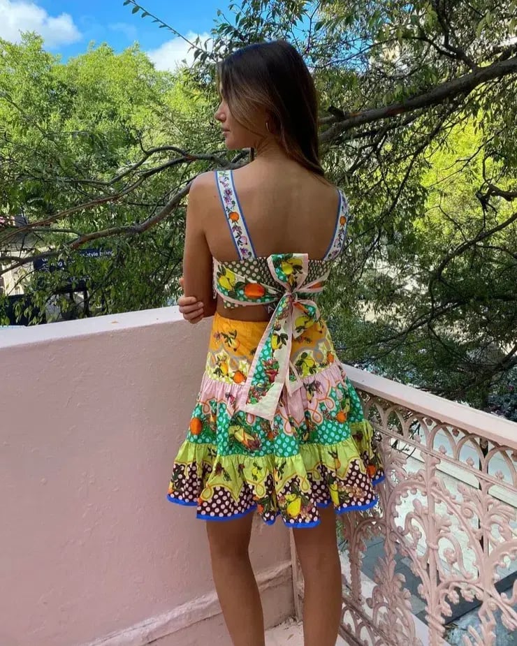 Alemais Lemonis Cut Out Mini Dress Multi Size 8 photo 4