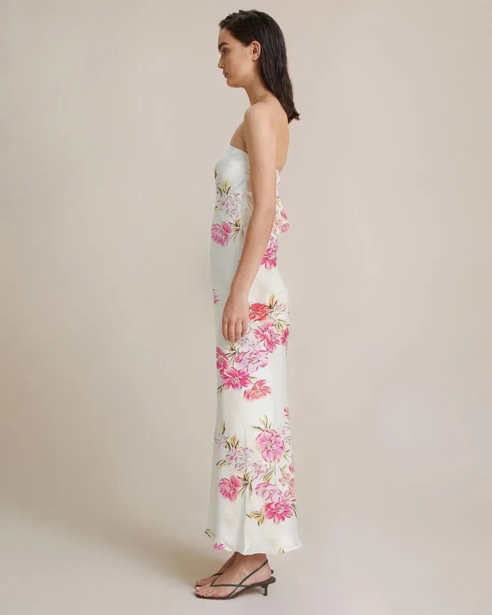 Bec & Bridge Tropic Fauna Strapless Dress White Size AU 10 photo 2