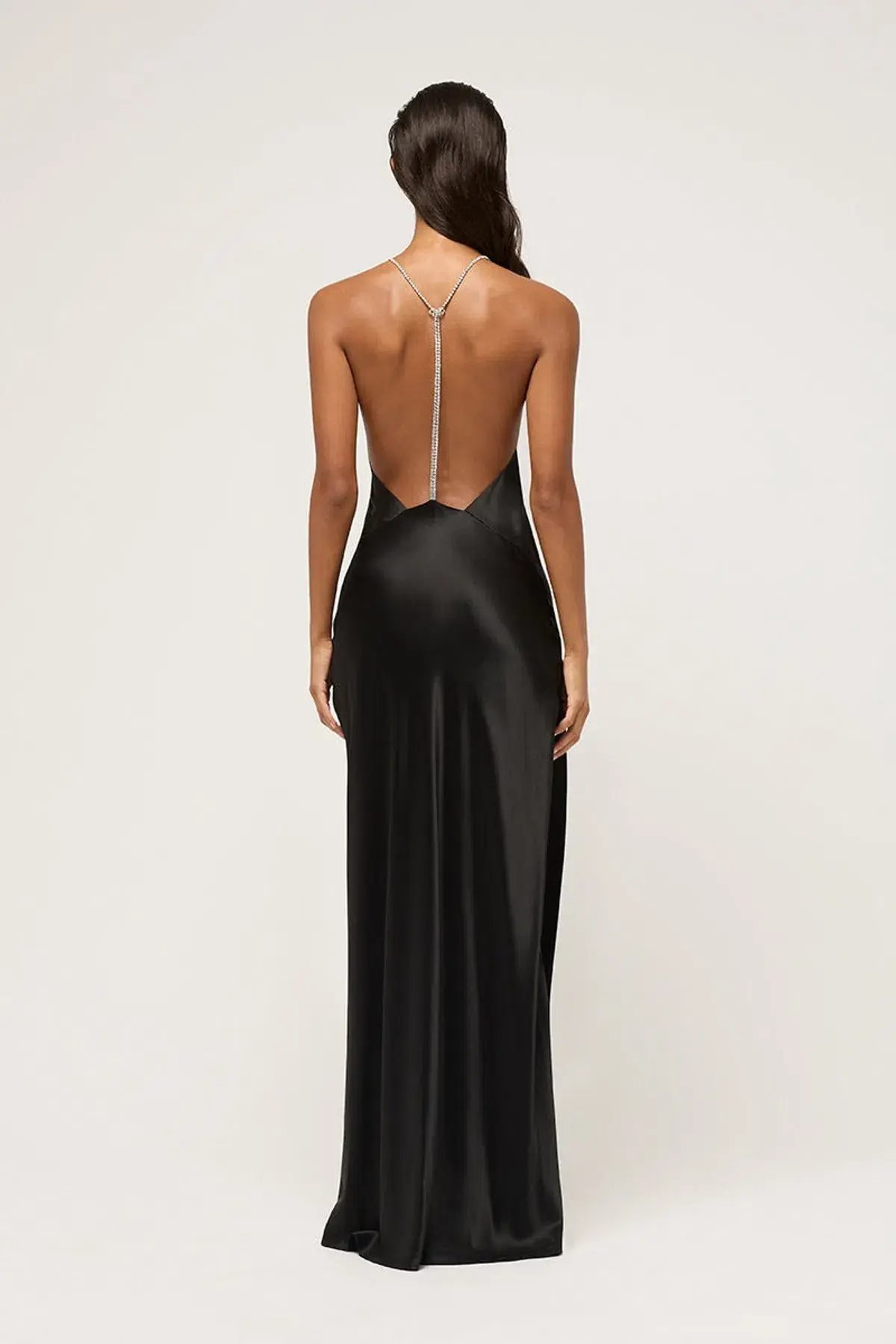 Michael Lo Sordo Crystalline Hudson Gown Black Size 8 photo 3