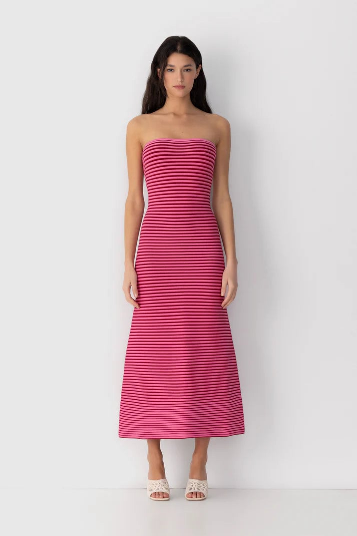The Wolf Gang Sunmor Knit Maxi Dress - Candy photo 3