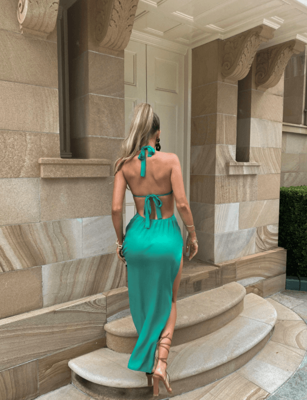 Arcina Ori Siena Dress Emerald Green Size XS photo 2