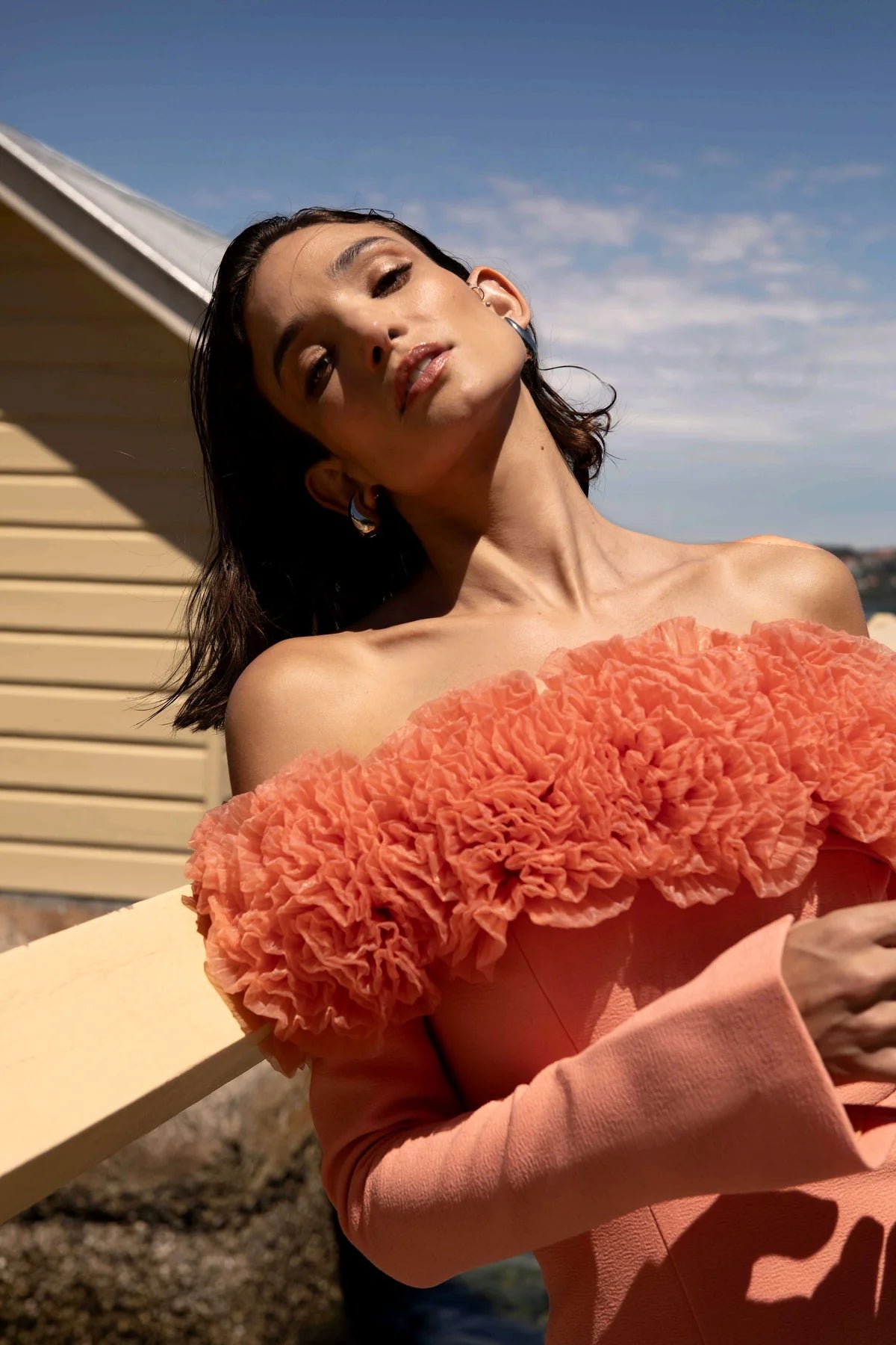 SONYA RUMI MINI DRESS - CORAL photo 7