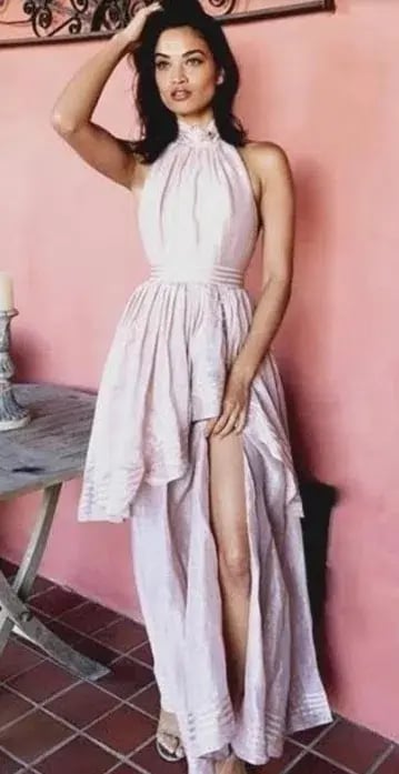 Aje Sienna Maxi Dress Blush Size 6 photo 5