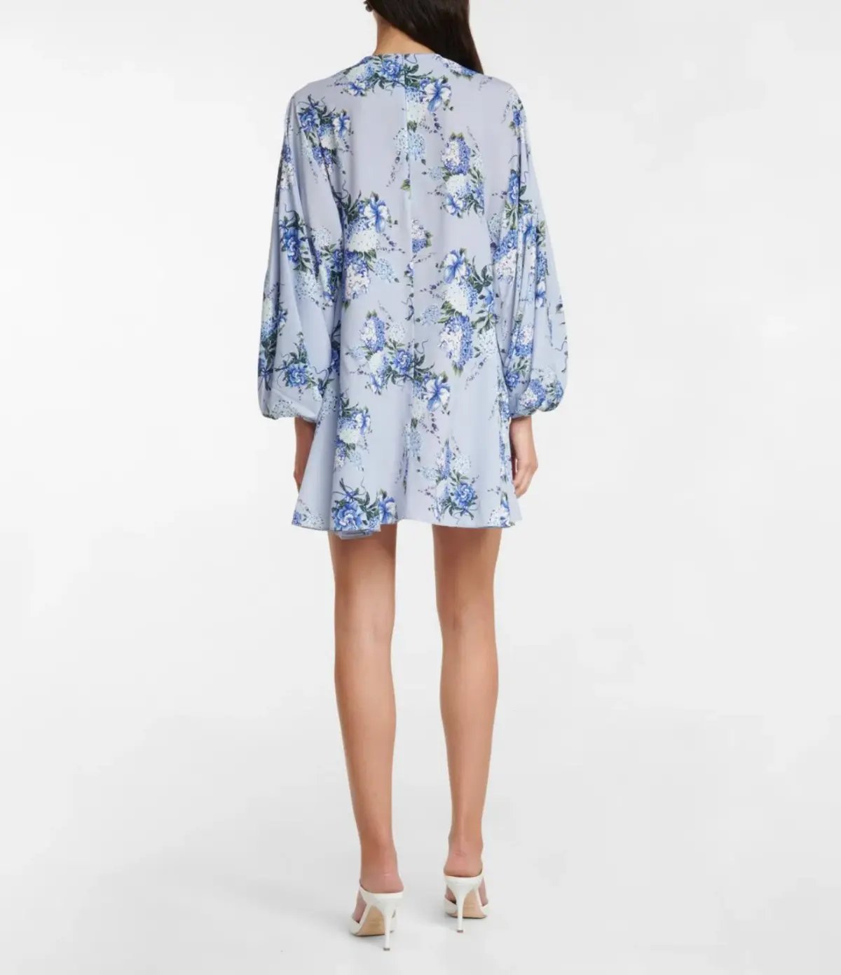 Emilia Wickstead Nova Wisteria Long Sleeve Mini Dress Floral Size AU 14 photo 3