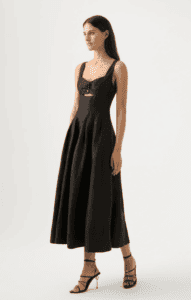 Aje Divinity Pearl Pin Midi Dress photo 7