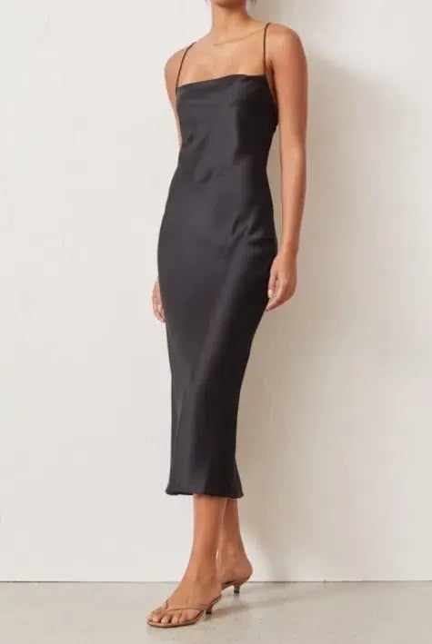 Bec and Bridge Seraphine lace up Black silk Dress photo 2