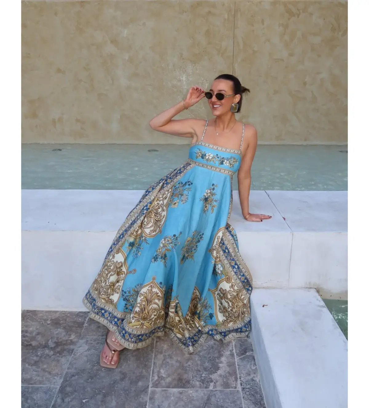 Alemais Cassie Sundress La Sirena Boutique Exclusive in Print Size 14 photo 4