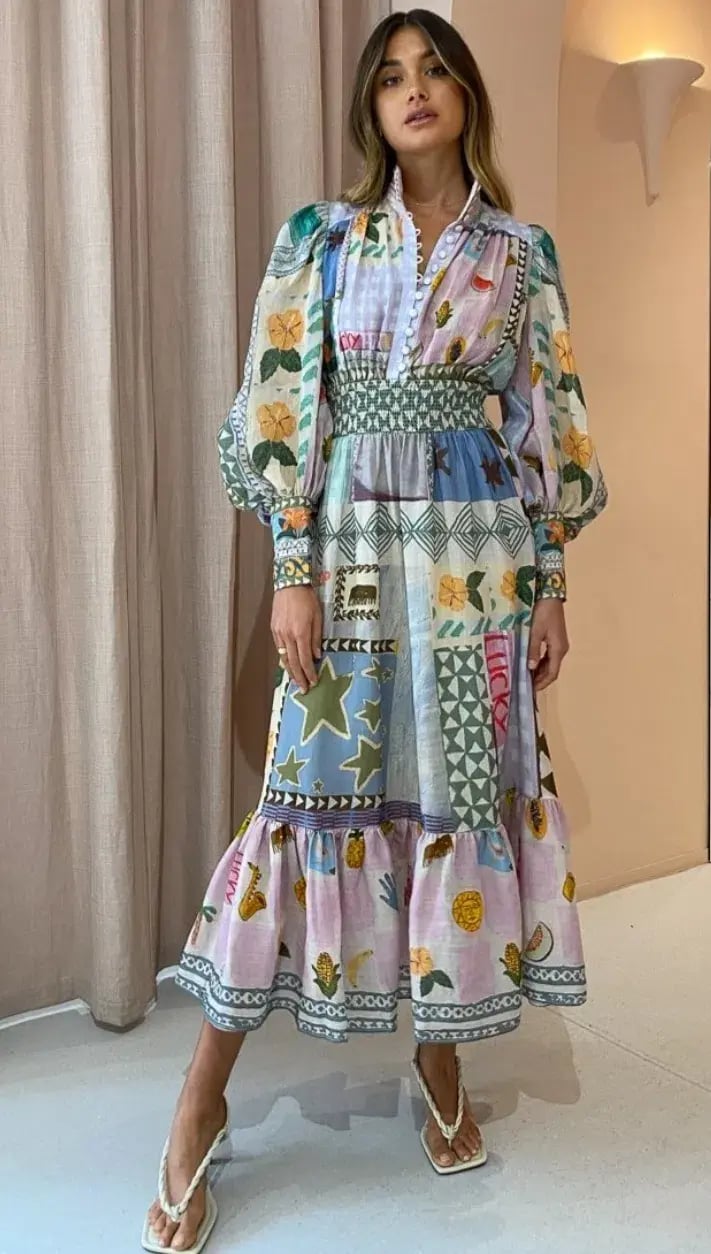 Alemais Emma Gale Shirt Dress Print Size 8 photo 3
