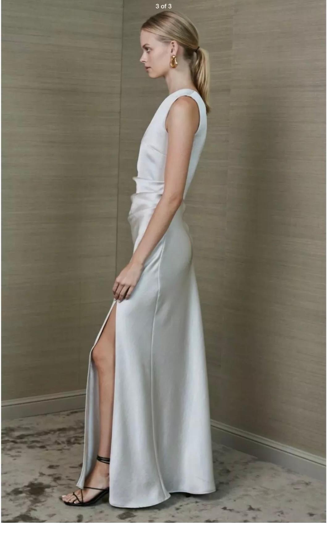 Bec & Bridge Alegra Asym Maxi Dress Cream Size 10 photo 2