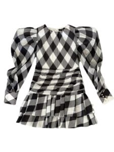 Balmain Black & White Check Dress photo 4
