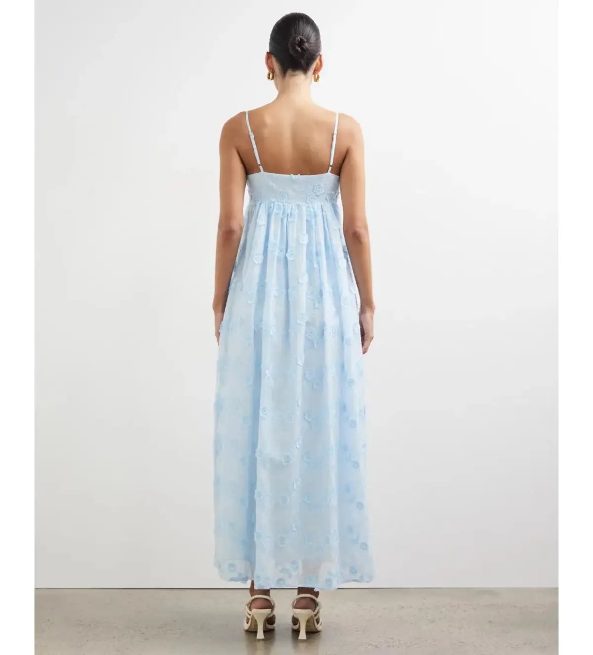 Minima Esenciales Tasnim Maxi Dress Blue Floral Size AU 16 photo 3