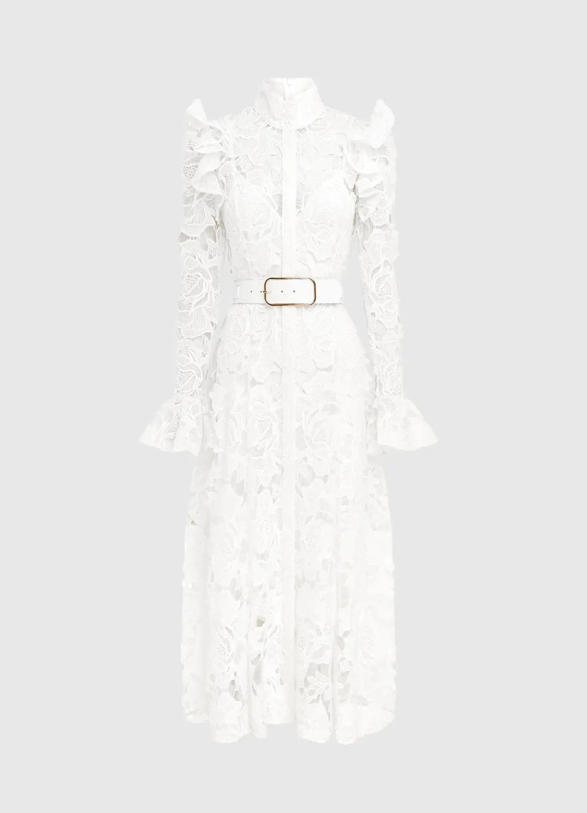 Leo Lin Aliyah Butterfly Sleeve Midi Dress Snow Size 10 photo 2