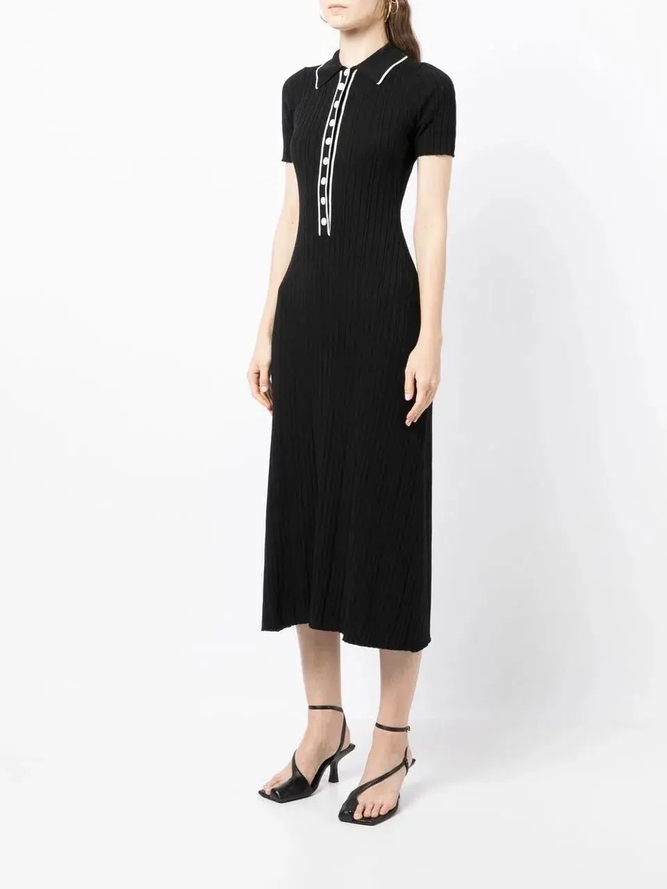 Anna Quan Laurel Penelope Midi Raven Black Dress Size 14 photo 2