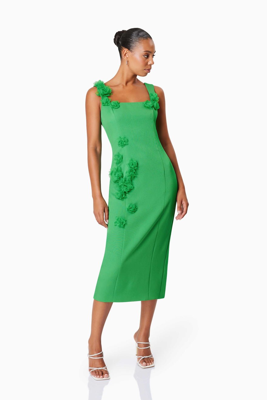 Elliatt Valeria Midi Dress - Green photo 4