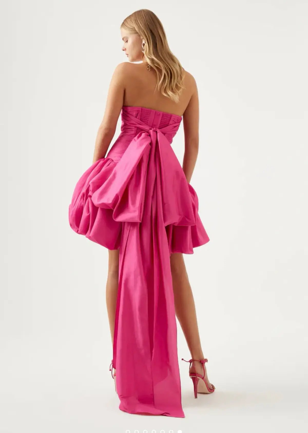 Aje Piacere Bubble Hem Mini Dress Fuchsia Size 8 photo 2