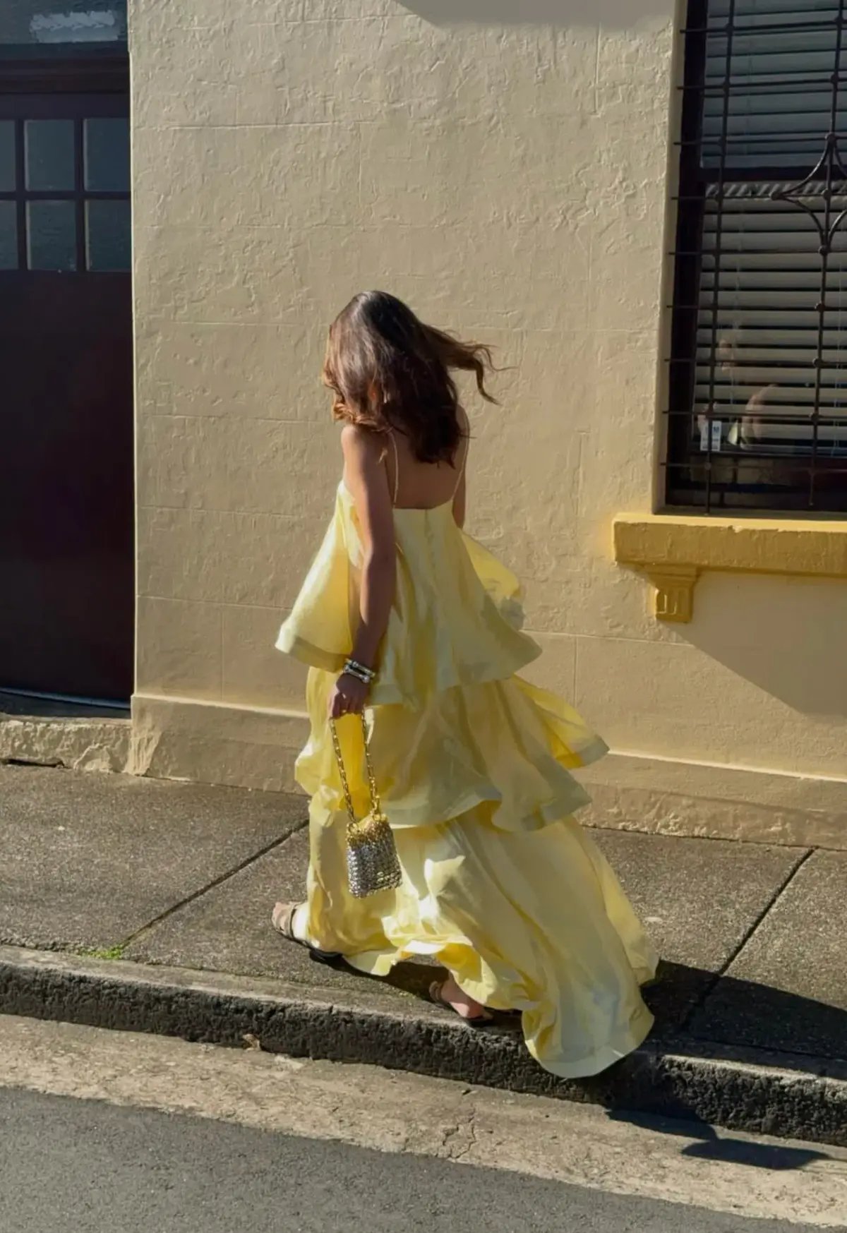 Elliatt Tilly Tiered Maxi Dress Yellow Size XS/Au 6 photo 2