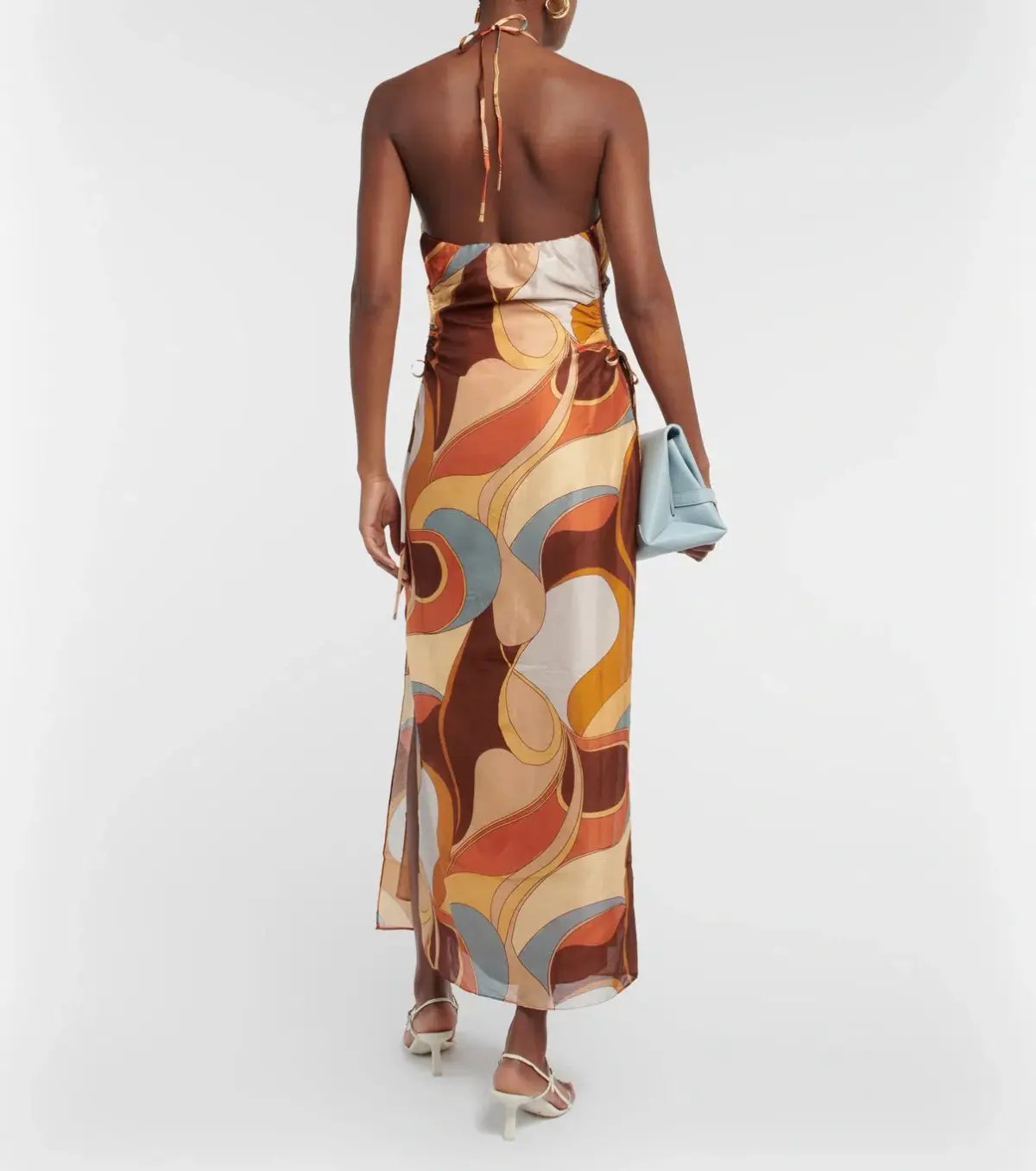 Sir the Label Vista Halter Midi Dress in Vista Print Size 2 / AU 10 photo 2