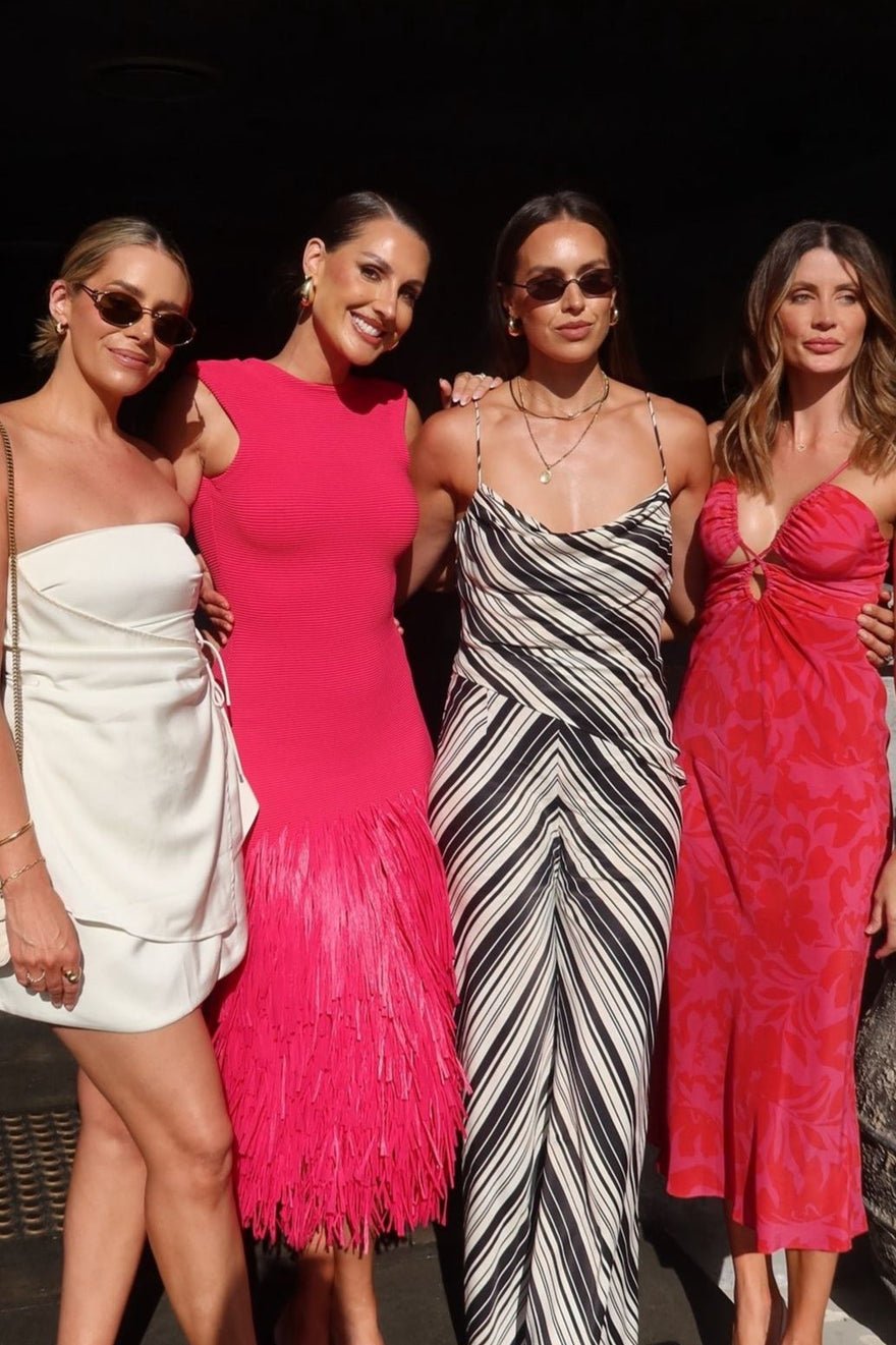 Aje Rushes Raffia Knit Midi Dress, Pink photo 4