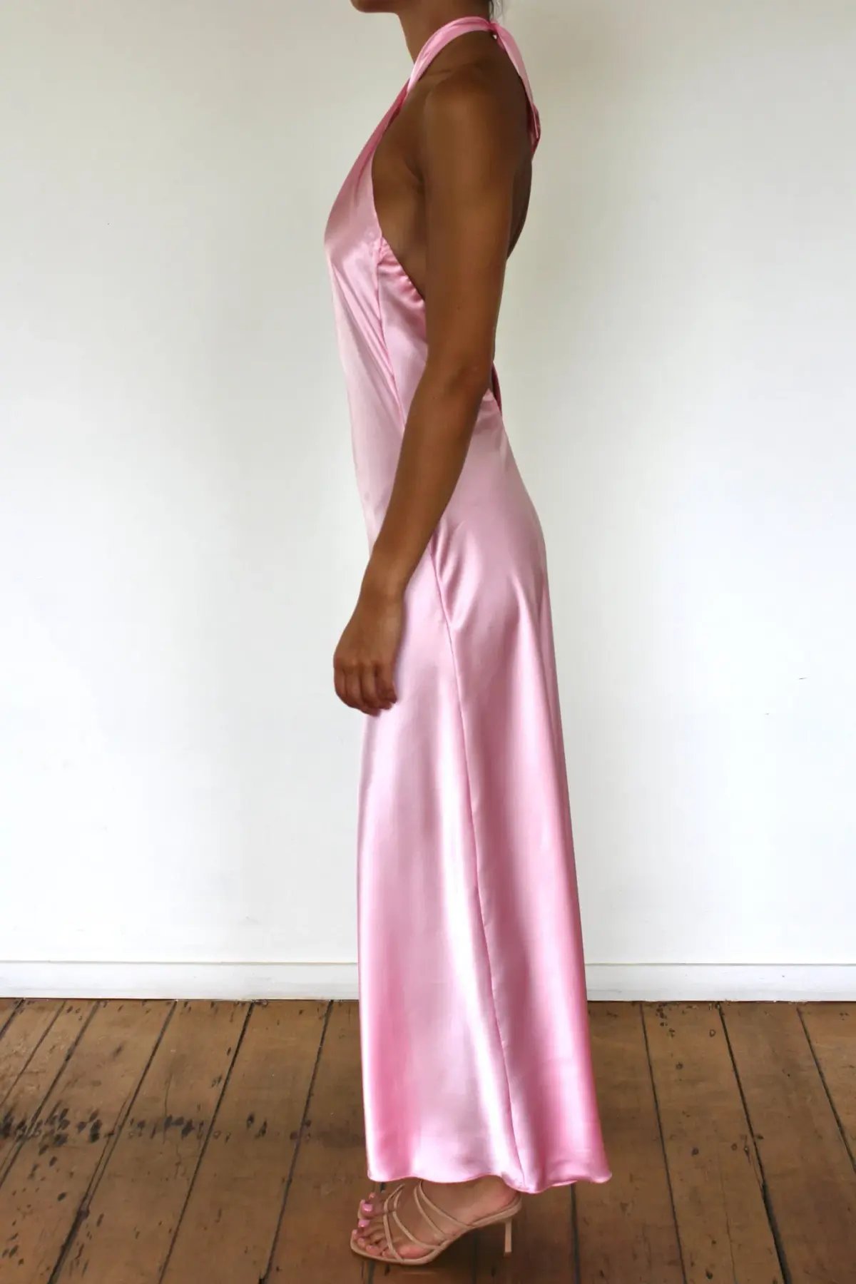 YLD Design Crossover Maxi Dress Light Pink Size S / AU 8 photo 3