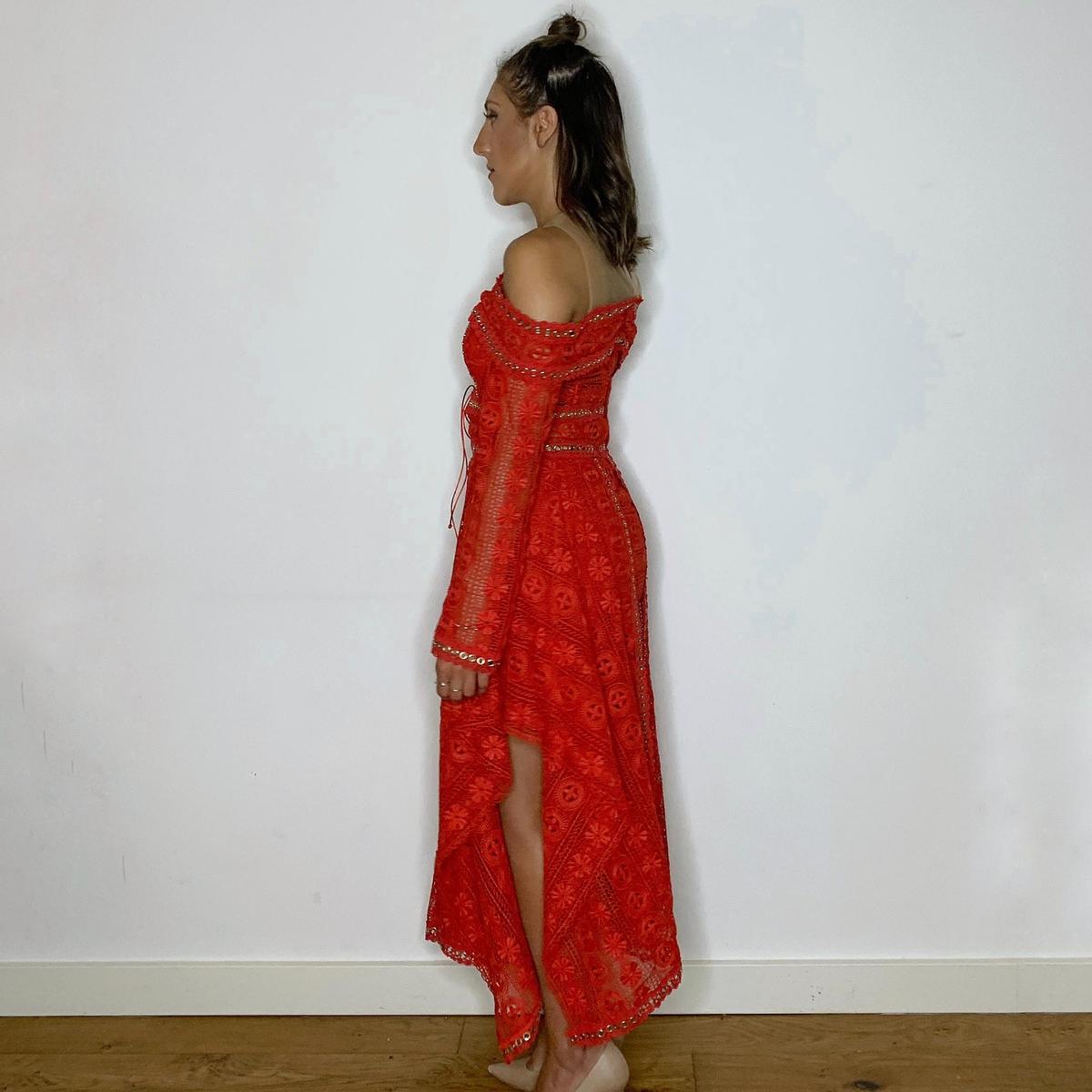 Thurley Folklane Dress Red 6 photo 6