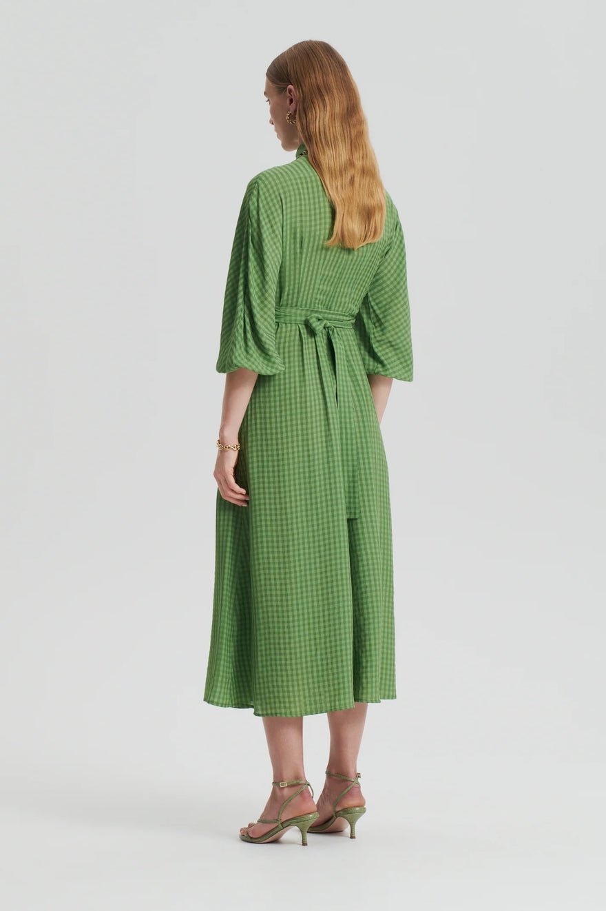 Scanlan Theodore Gingham Wrap Dress - Safari photo 2