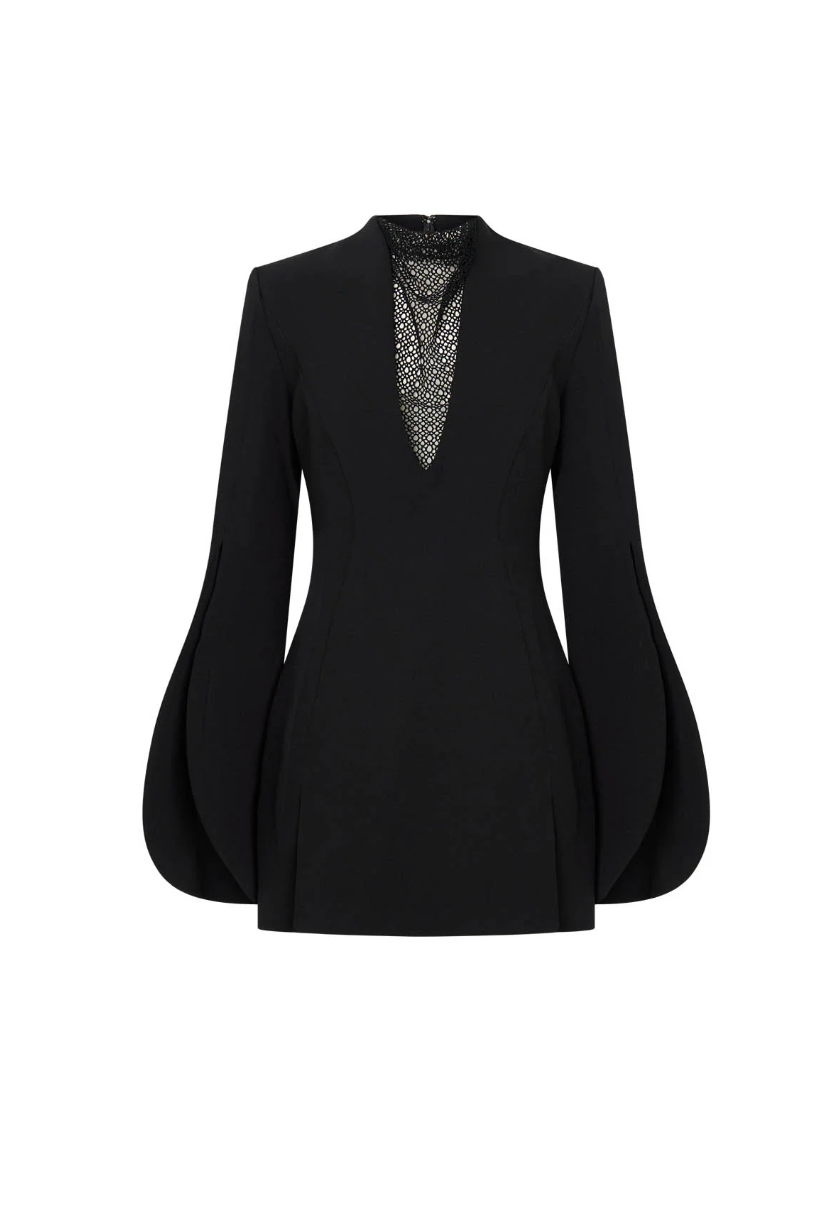 Camilla & Marc Sillage Lace Mini Dress In Black photo 2