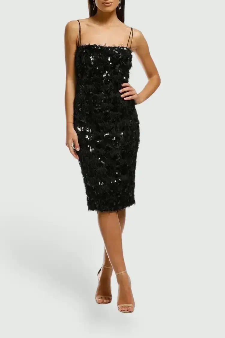 Carla Zampatti Romance of Rome Slip Dress in Black Size 10 photo 2