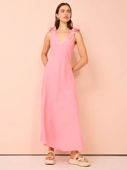 Kinney Paloma Dress In Coral Size L/Au 12 photo 2