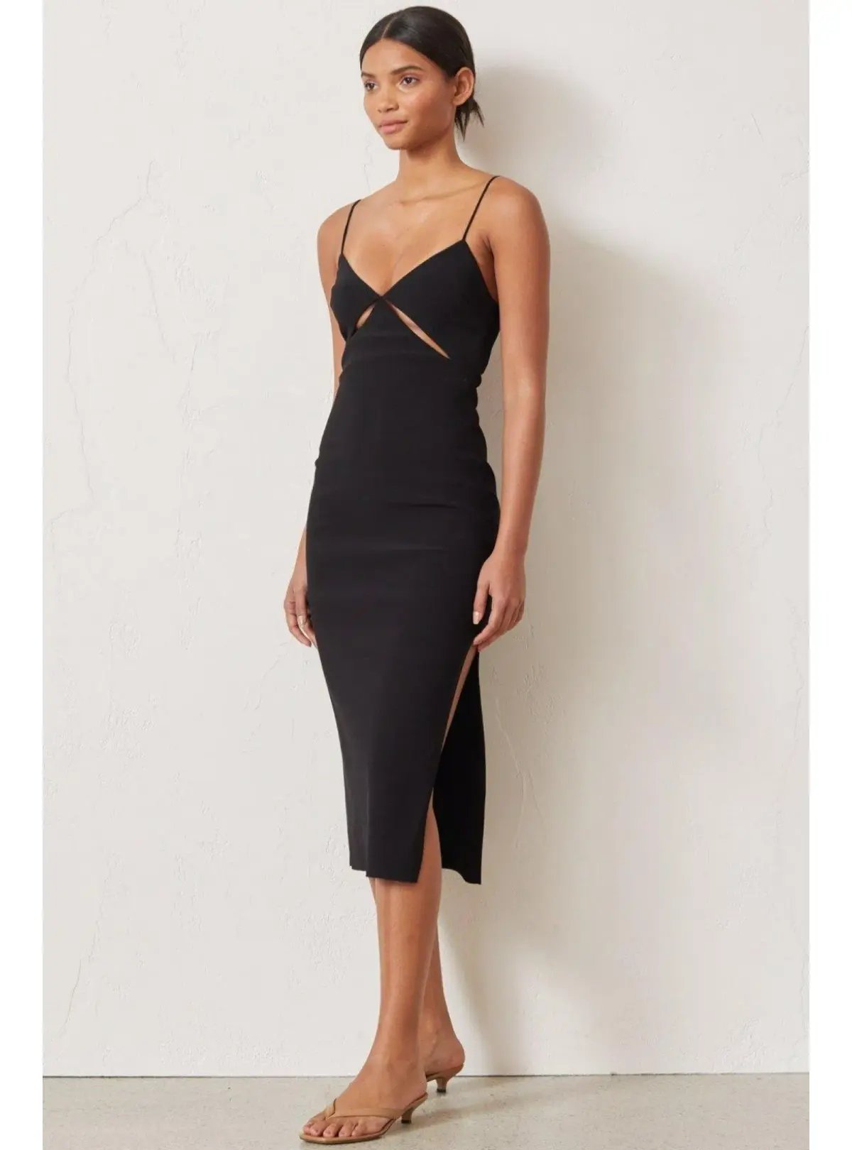 Bec &  Bridge Be Mine Cut Out Midi Dress Black Size AU 8 photo 2