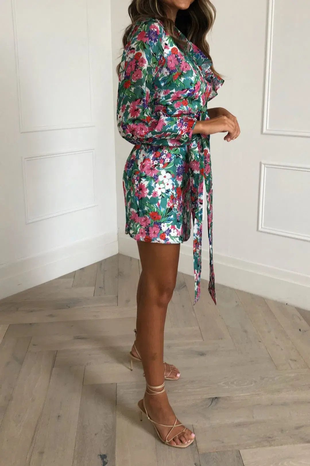 Talulah Better Together One Shoulder Mini Dress Floral Print Size 8 photo 2