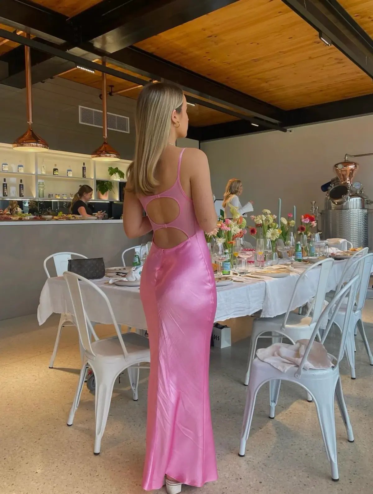 Bec & Bridge Malyka Maxi Dress Candy Pink Size 6 photo 3