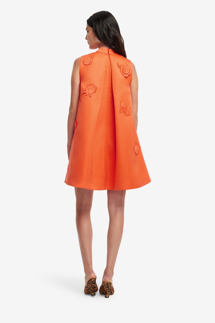 Leo Lin Fallon Appliqué Floral Mini Dress - Saffron photo 2