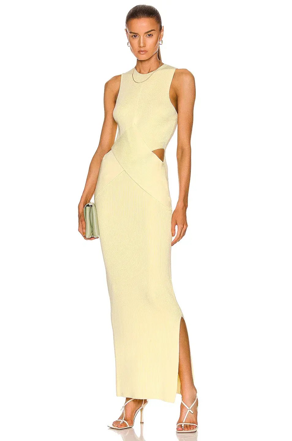 Sir The Label Kelvin Draped Dress Yellow Size AU 6 photo 3