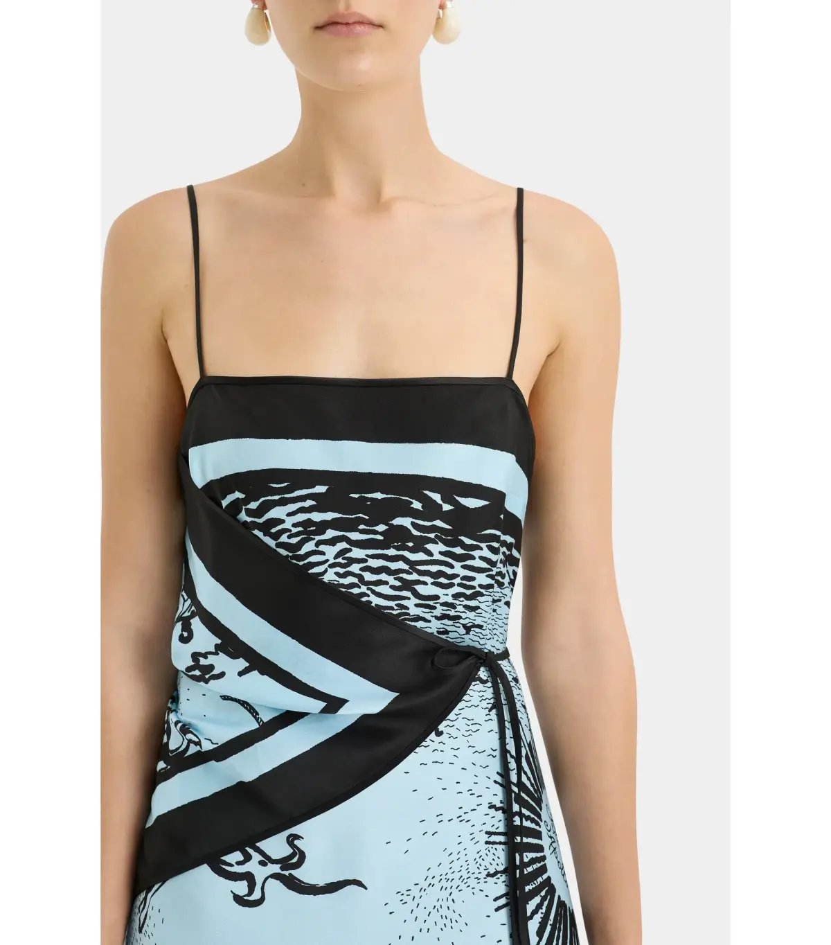 Sir the Label Dreamwood Scarf Midi Dress Brise Soleil Size 1 / AU 8 photo 2