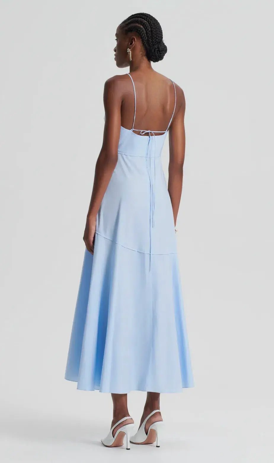 Scanlan Theodore Parachute Strappy Dress in  Tinted Blue Size 6 / XS photo 2
